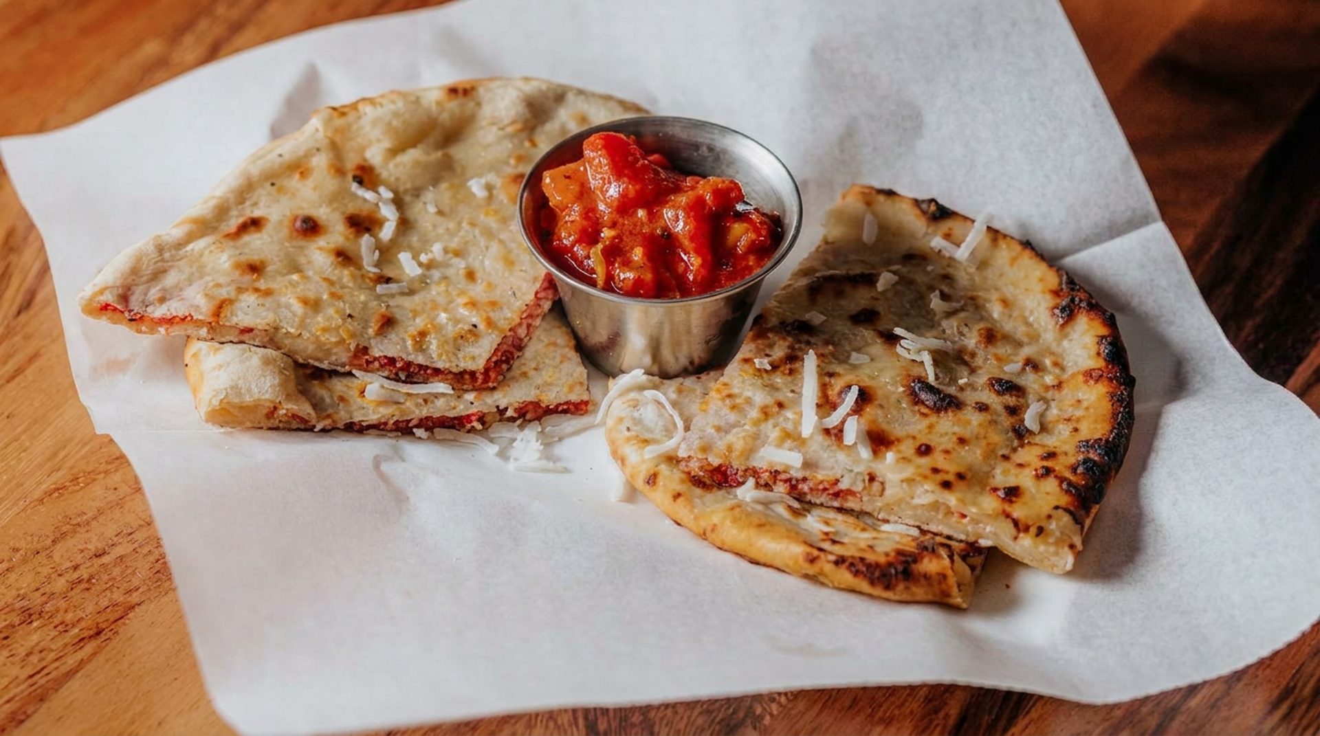 Naan, pulled straight from the oven
