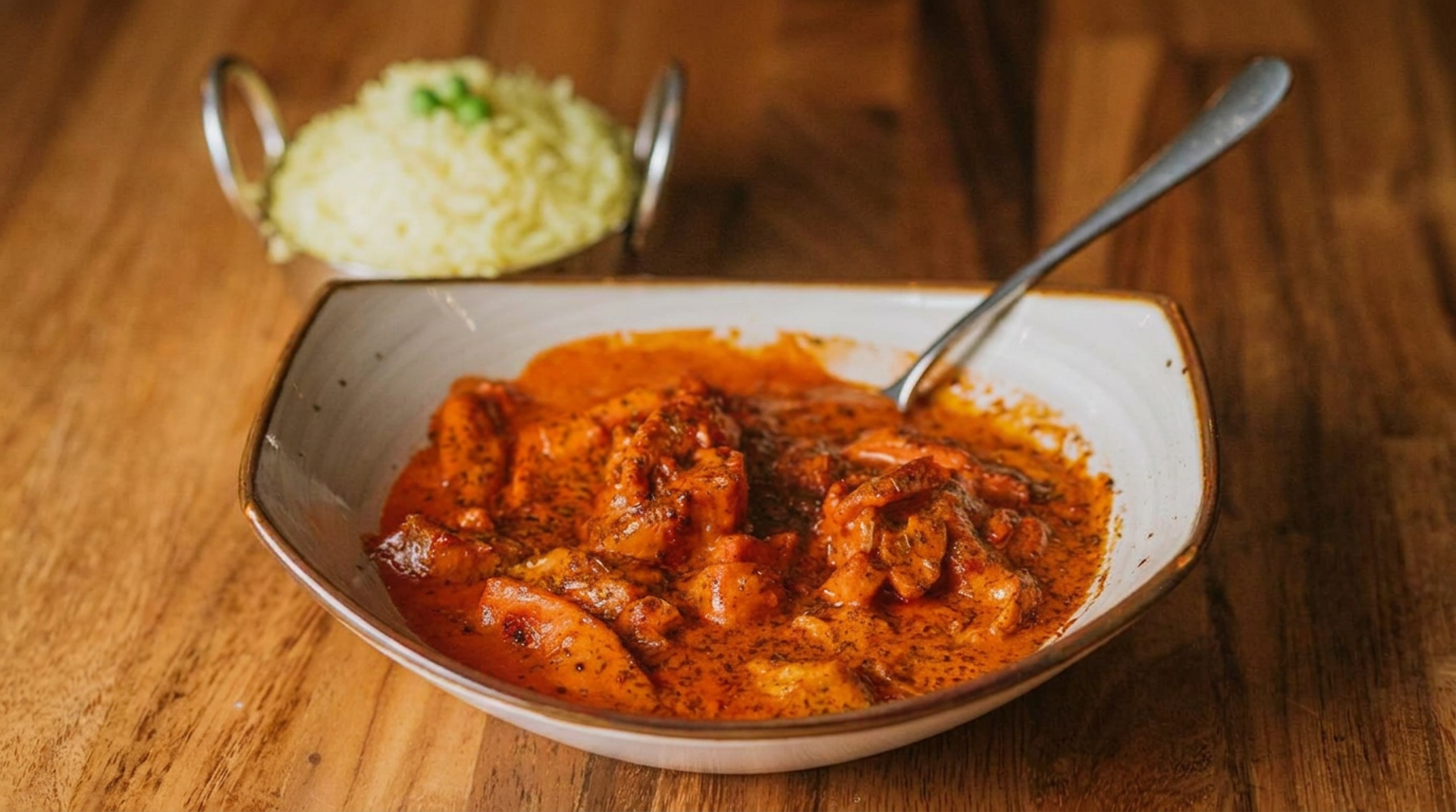 Butter chicken and naan