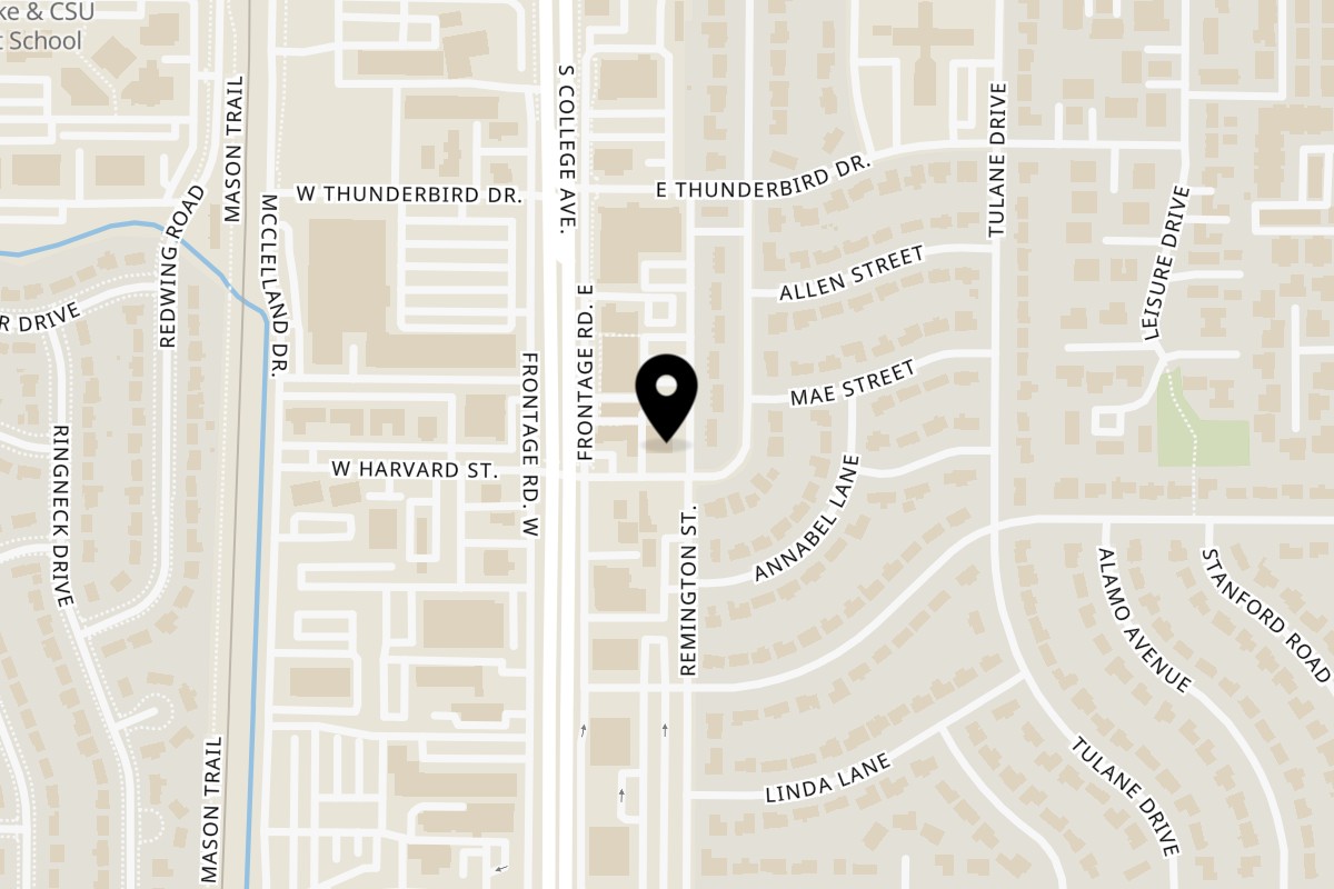 Map showing the location of Star of India on 2900 Harvard St B in Fort Collins